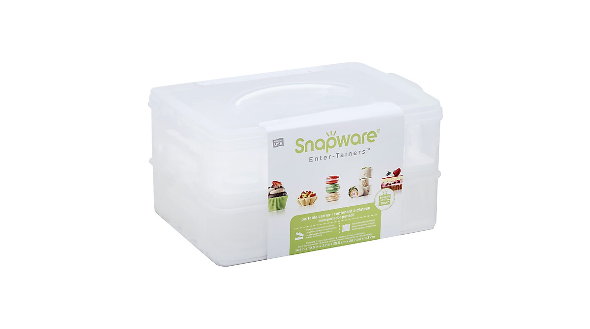 Snapware Snap 'N Stack Portable Dessert Carrier - Safe & Stackable Storage