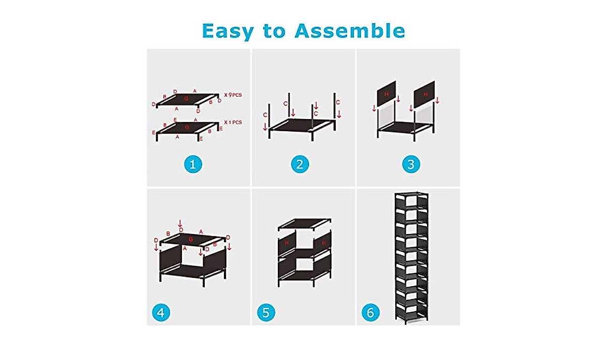 Barsone 10-Tier Shoe Rack for Small Spaces | Organize Your Shoes