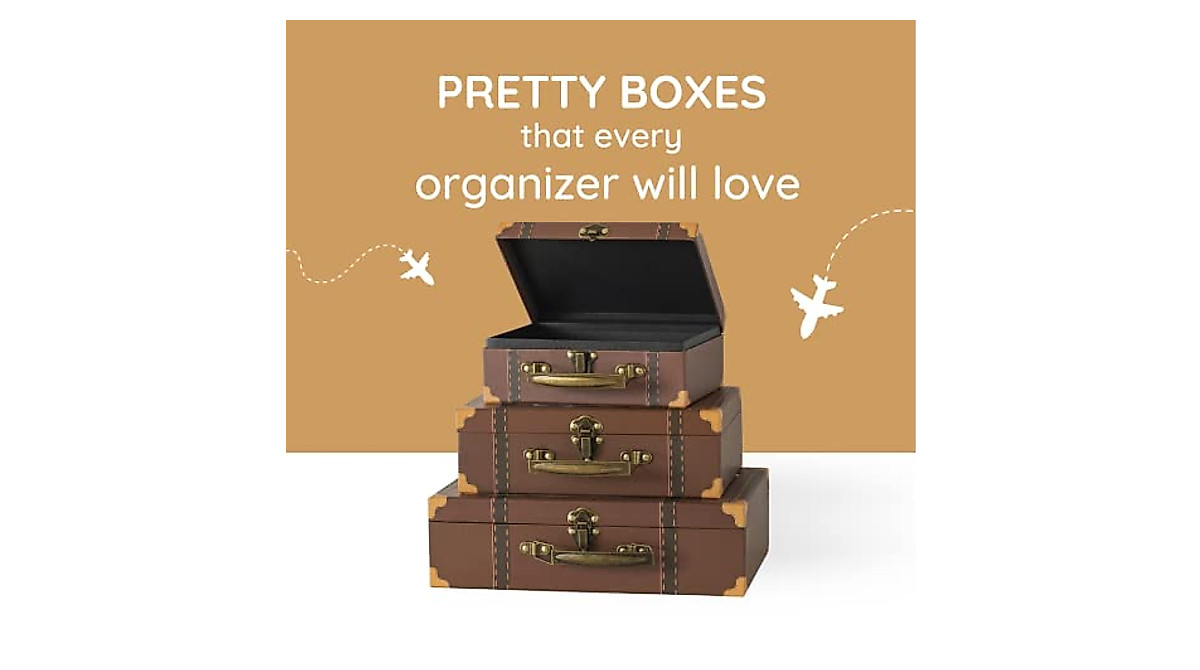 Shop Stylish Small Suitcase Boxes Set | Vintage Travel Decor