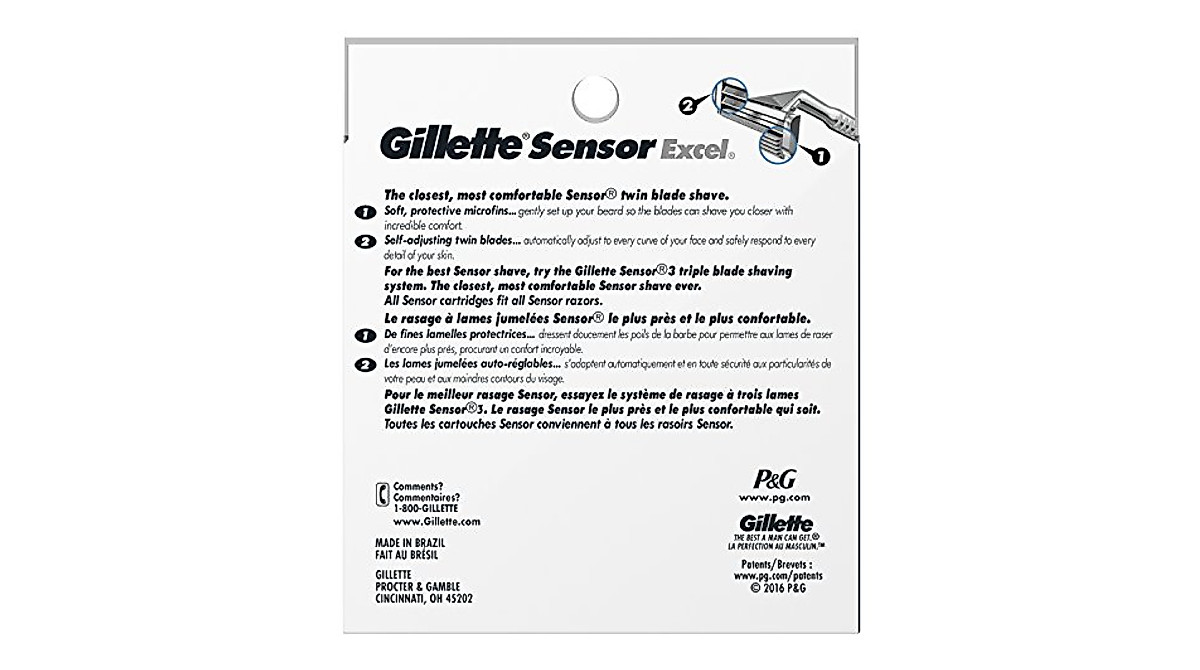 Gillette Sensor Excel Razor Refills - For Safe, Comfortable Shaves