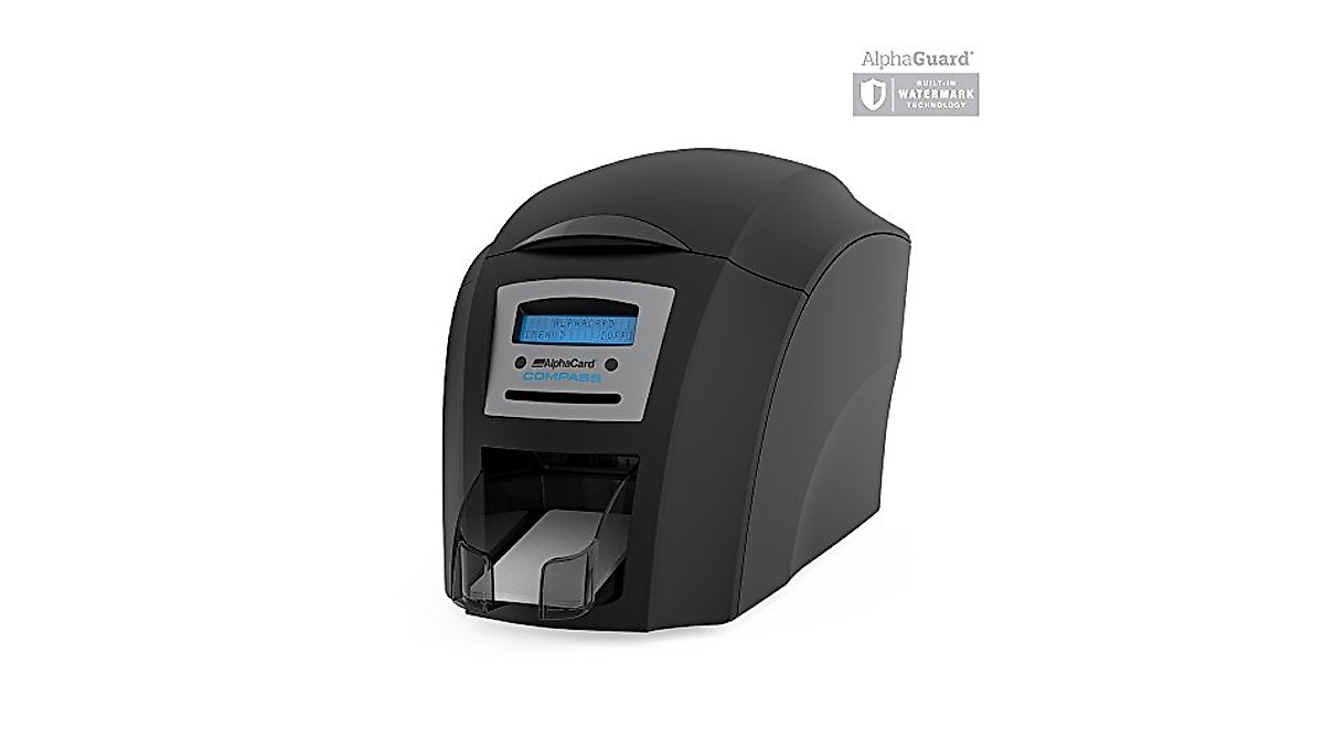 AlphaCard Compass Photo ID Card Printer - Quick & Efficient