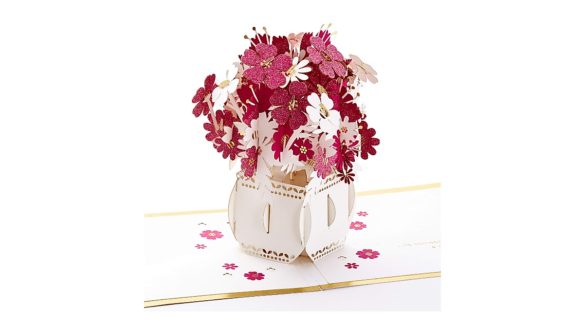 Hallmark Signature Pop Up Mothers Day Card Flowers in Vase