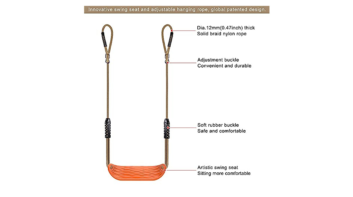 BeneLabel Non-Slip Swing Seat - Heavy Duty for Fun