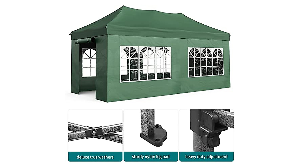 JOINATRE 10'x20' Heavy Duty Instant Pop Up Canopy Tent