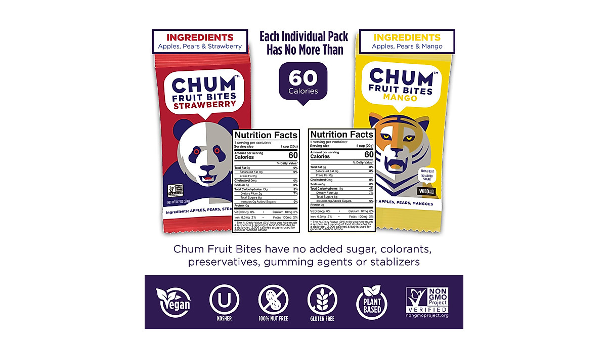 Chum Fruit Bites | 100% Real Snack - Nut-Free & Vegan