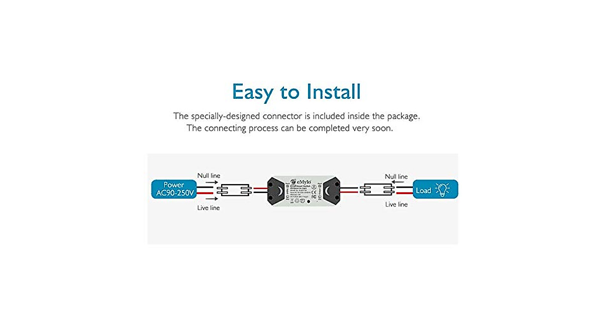 eMylo WiFi Smart Switch 4-Pack - Voice & App Control for Home Automation