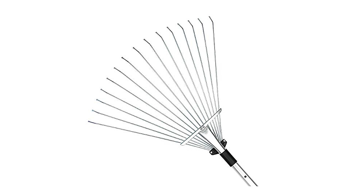 Buyplus Telescopic Garden Leaf Rake | Adjustable, Expandable & Lightweight