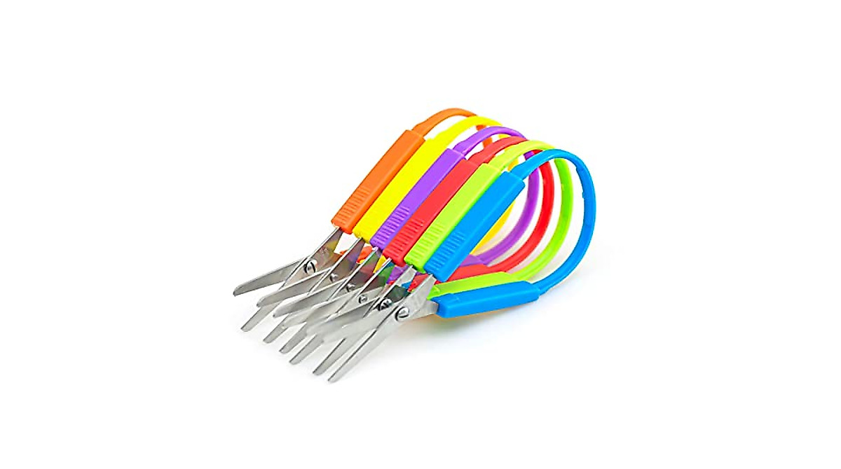 Mini Loop Scissors for Kids - Colorful & Easy-Open, 3 Pack
