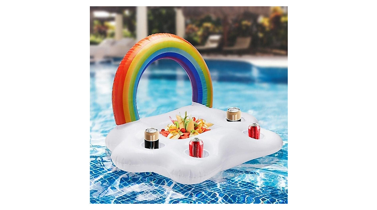 Float & Chill: Inflatable Pool Ice Bucket & Drink Holder