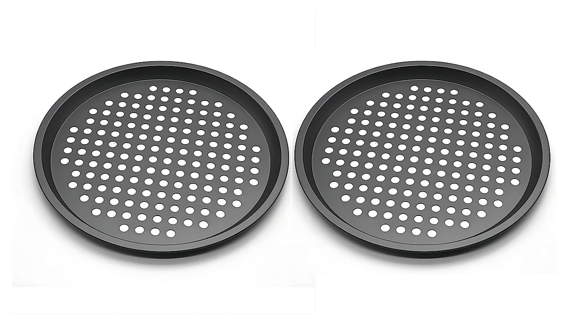 Pizza Pan Baking Tray Twin Pack – 13 Inch (33.5cm), British