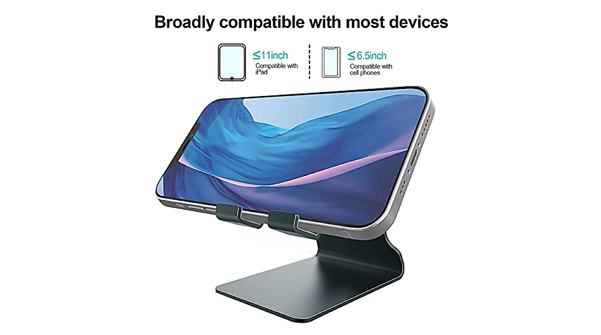 Topgo Aluminum Cell Phone Stand - Universal Compatibility & Cable ...