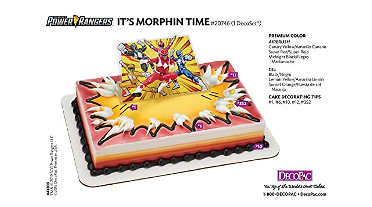 Power Rangers Cake Topper - Morphin Time Decoration for Kids' Party