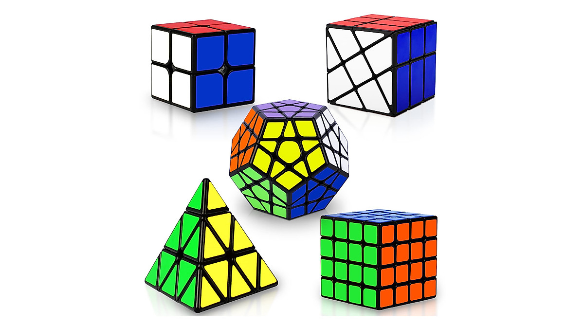 Speed Cube Set 5-Pack: Brain Teaser Magic Cubes for All Ages