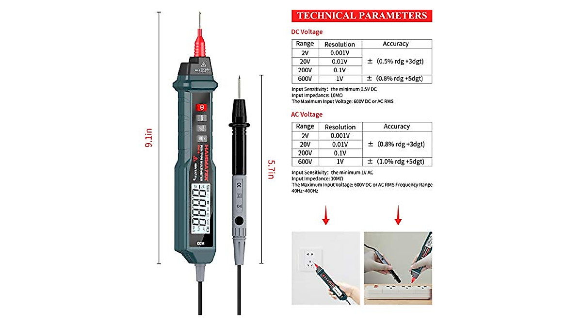 Pen Type Digital Multimeter with NCV and Backlit Display