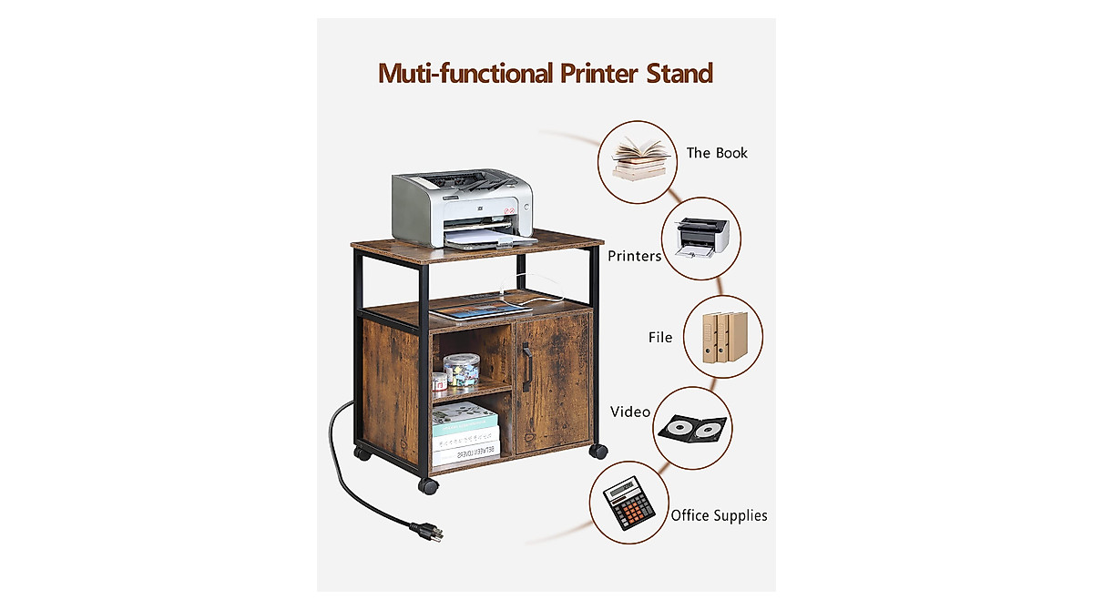 Kavonty Lateral File Cabinet,Office Filing Cabinets with Socket and USB ...