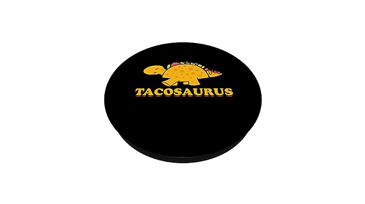 Tacosaurus Funny Taco Dinosaur Pop Socket - Fun Phone Accessory