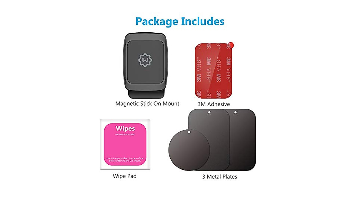 WixGear Magnetic Car Phone Mount - Secure & Universal Dashboard Holder