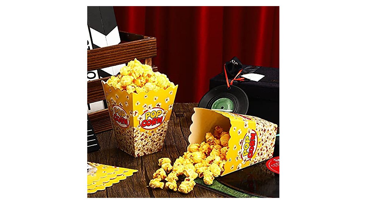 100 Pack Popcorn Boxes for Movie Nights & Parties
