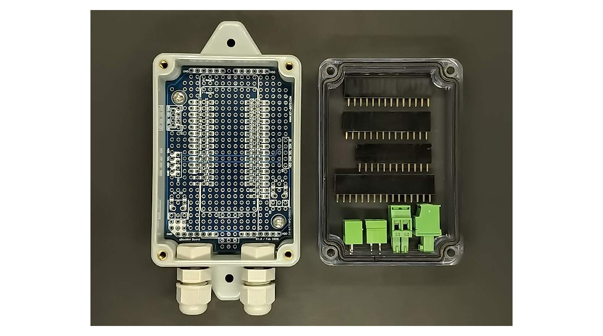 qBoxMini DIY IoT Enclosure Kit for Arduino, ESP32, LoRa Waterproof IP65