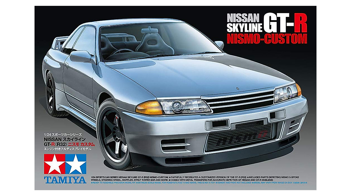 Build the Iconic Nissan Skyline GT-R R32 Model Kit by TAMIYA