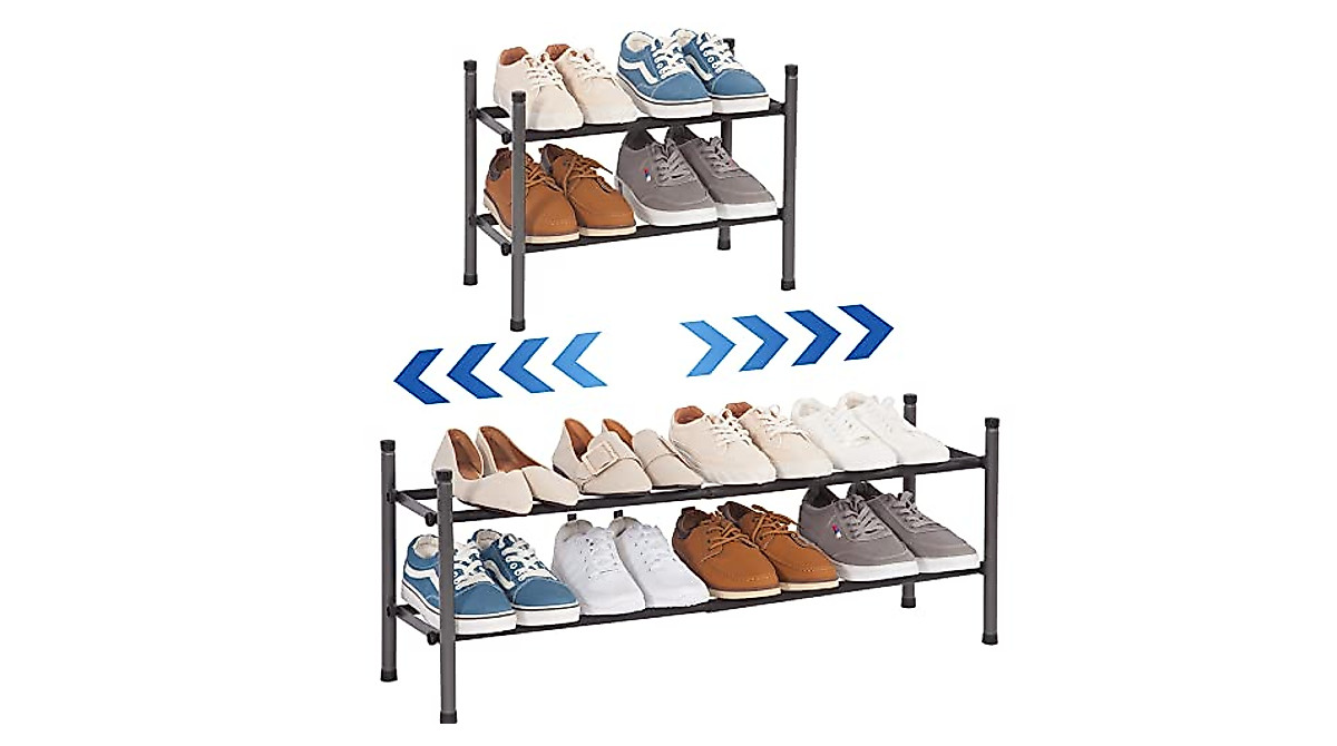 STORAGE MANIAC Expandable Shoe Rack - Space-Saving Design