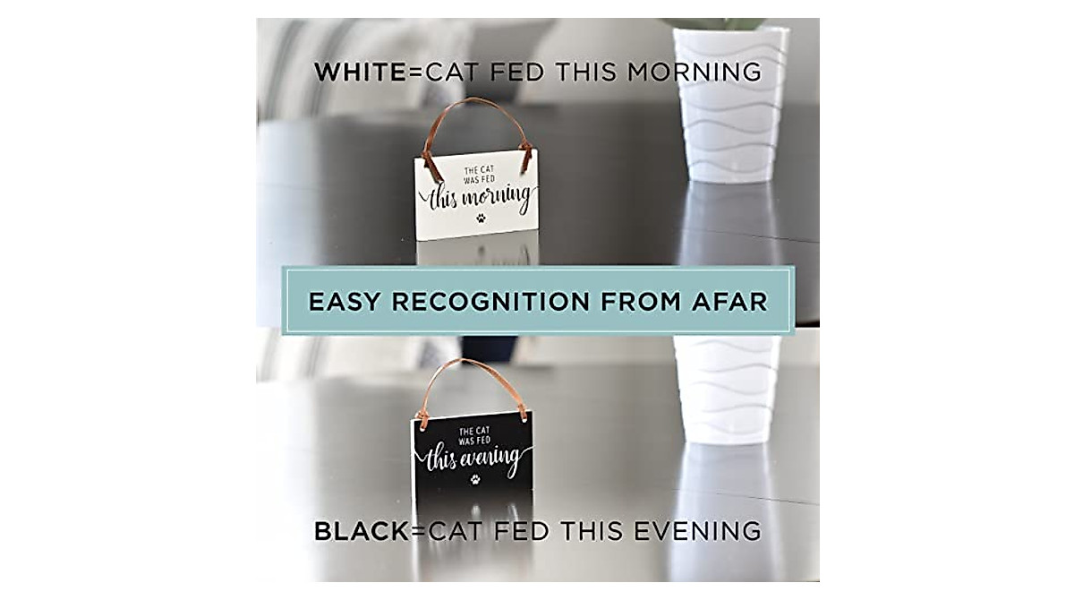 PYROH Cat Feed Reminder Sign - Stylish & Easy to Use