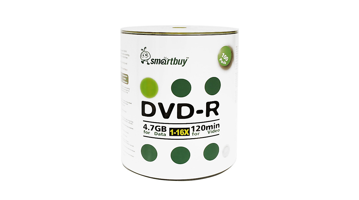 Smart Buy 200 Pack DVD-R 4.7GB 16x Discs for Data Storage