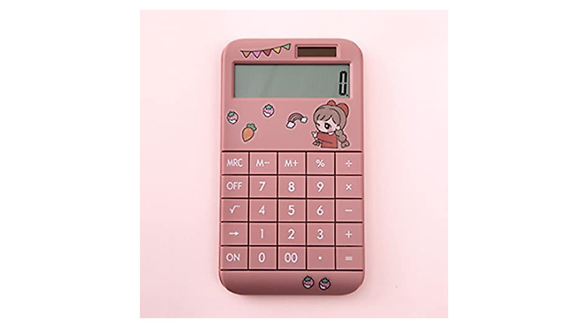 Cute Cartoon Calculator for Students & Professionals | Portable 12-Digit