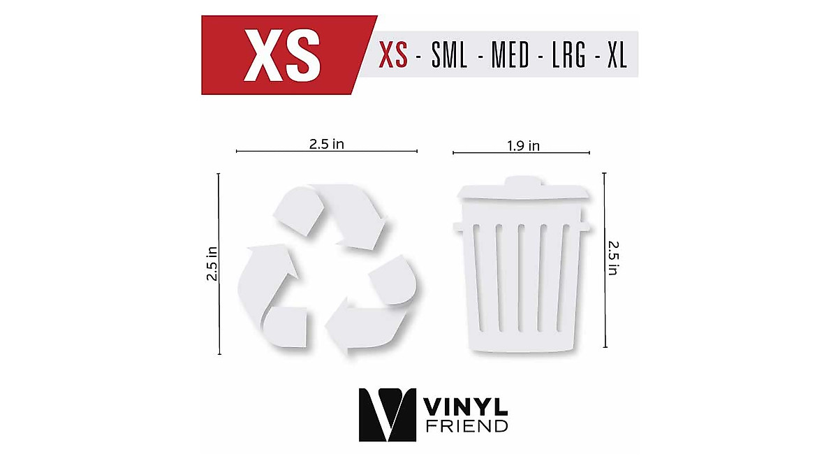 Durable Recycling Trash Sticker Decal - Organize Your Cans