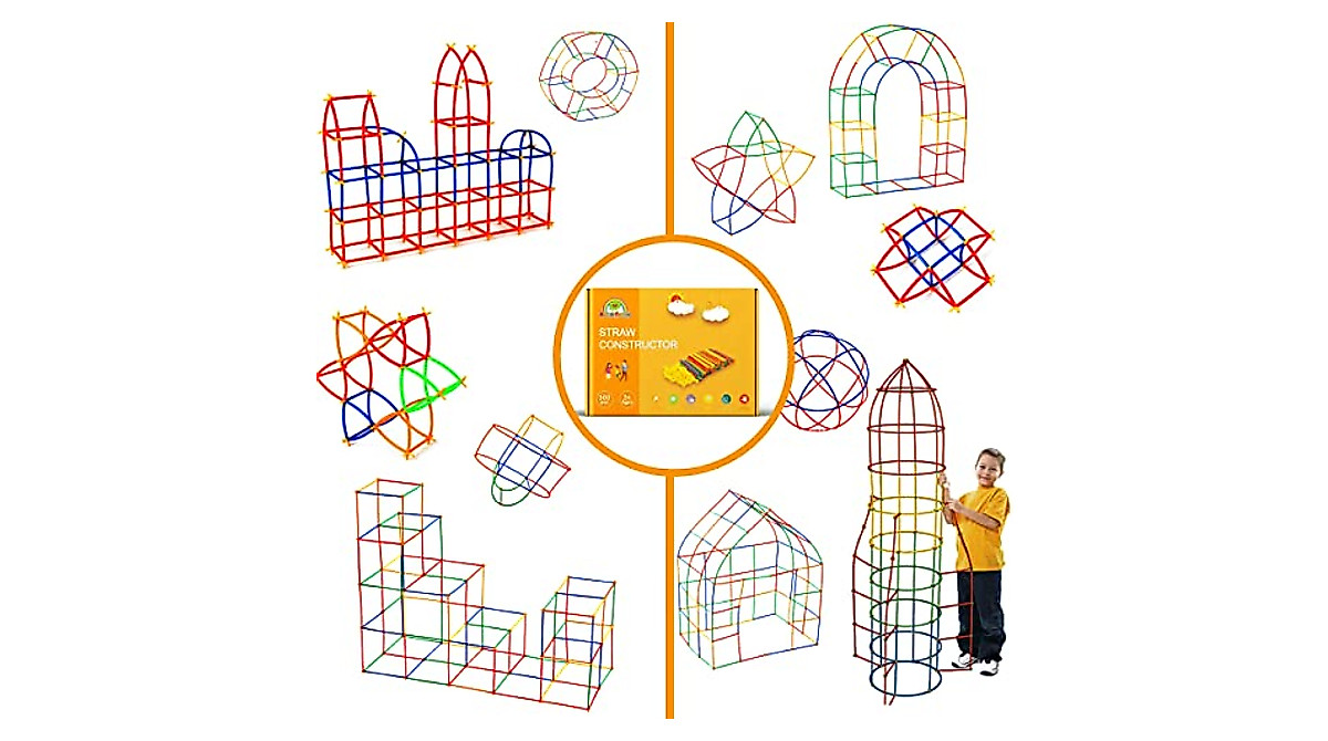 RAINBOW TOYFROG STEM Building Straws for Creative Kids - 300 Pcs