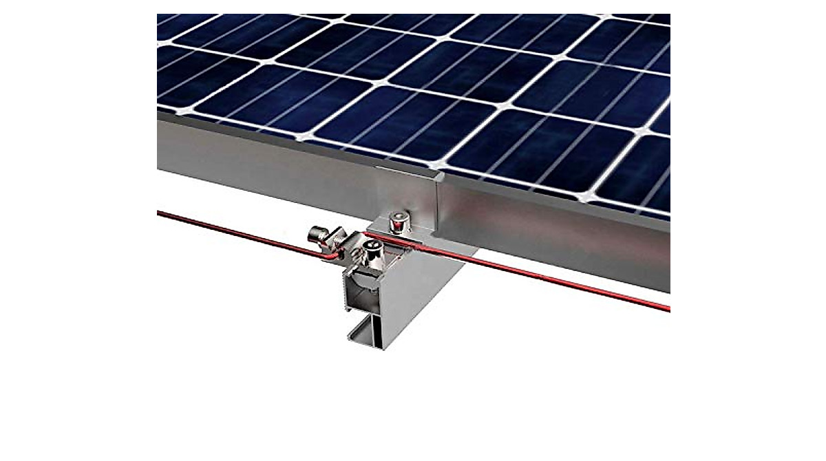 KINPAR Solar Panel Ground Lug - Easy Photovoltaic Grounding Clamp