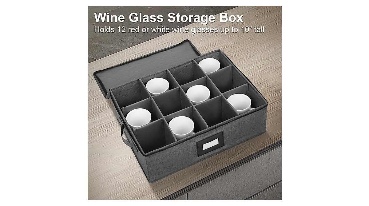 Mug & Cup Storage Box 2Pack - Sturdy, Stackable & Dustproof