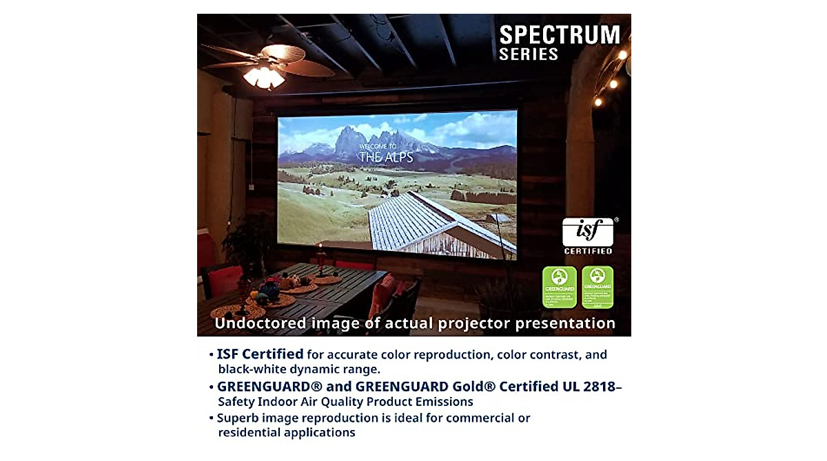 Elite Screens 150-Inch Motorized Projector Screen for 4K & 3D