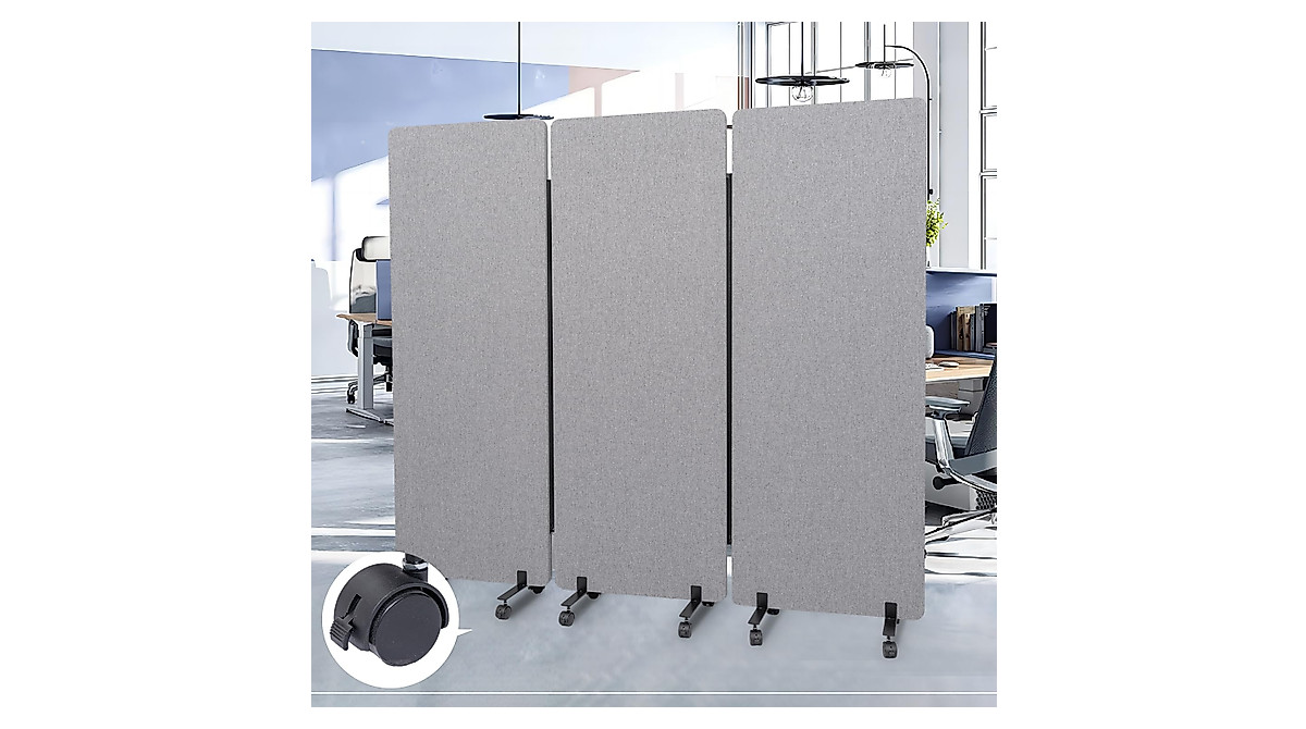 Portable Soundproof Room Divider with Wheels for Office & Studio