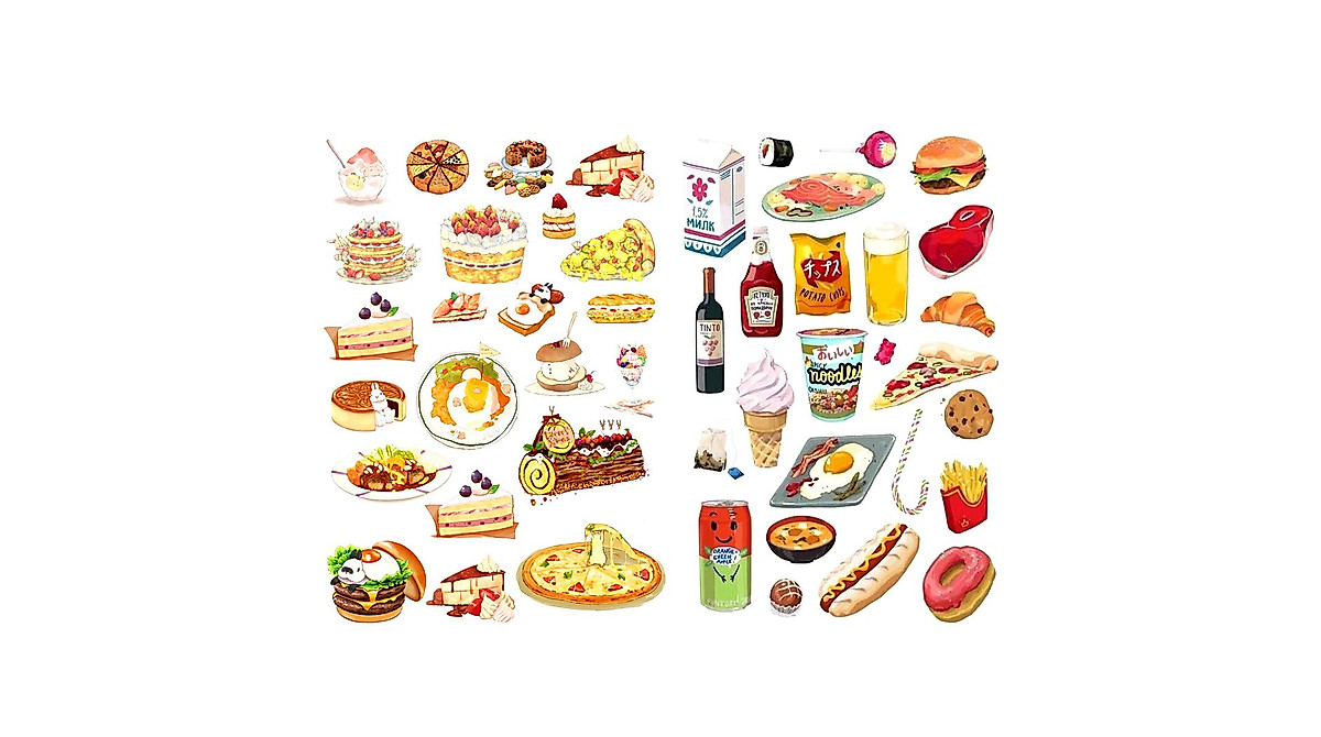 Cute Japanese Food Cake Stickers for Scrapbooking