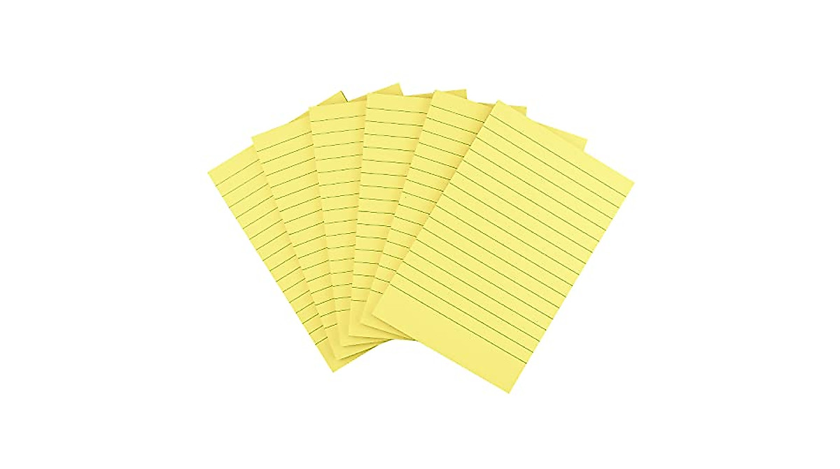 Buy Early Buy 6 Pads Lined Sticky Notes 4x6 Bright Yellow