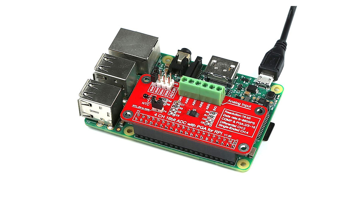 NOYITO 4-Channel ADC Module for Raspberry Pi