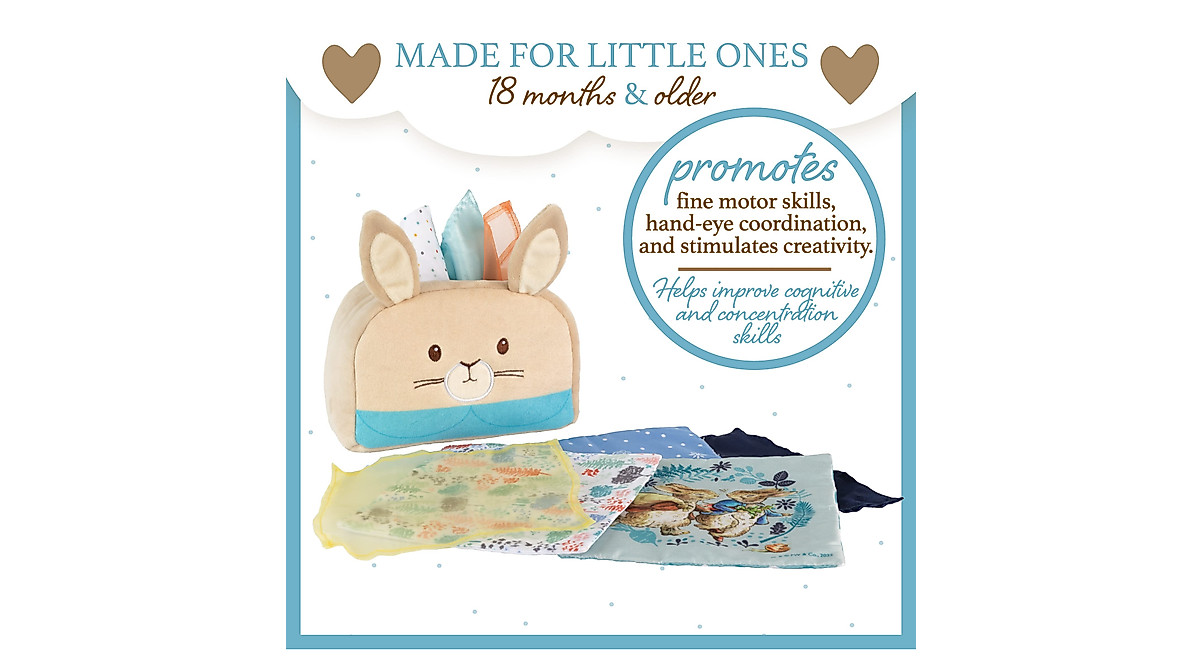Kids Preferred Peter Rabbit Sensory Tissue Box - Fun & Developmental Toy