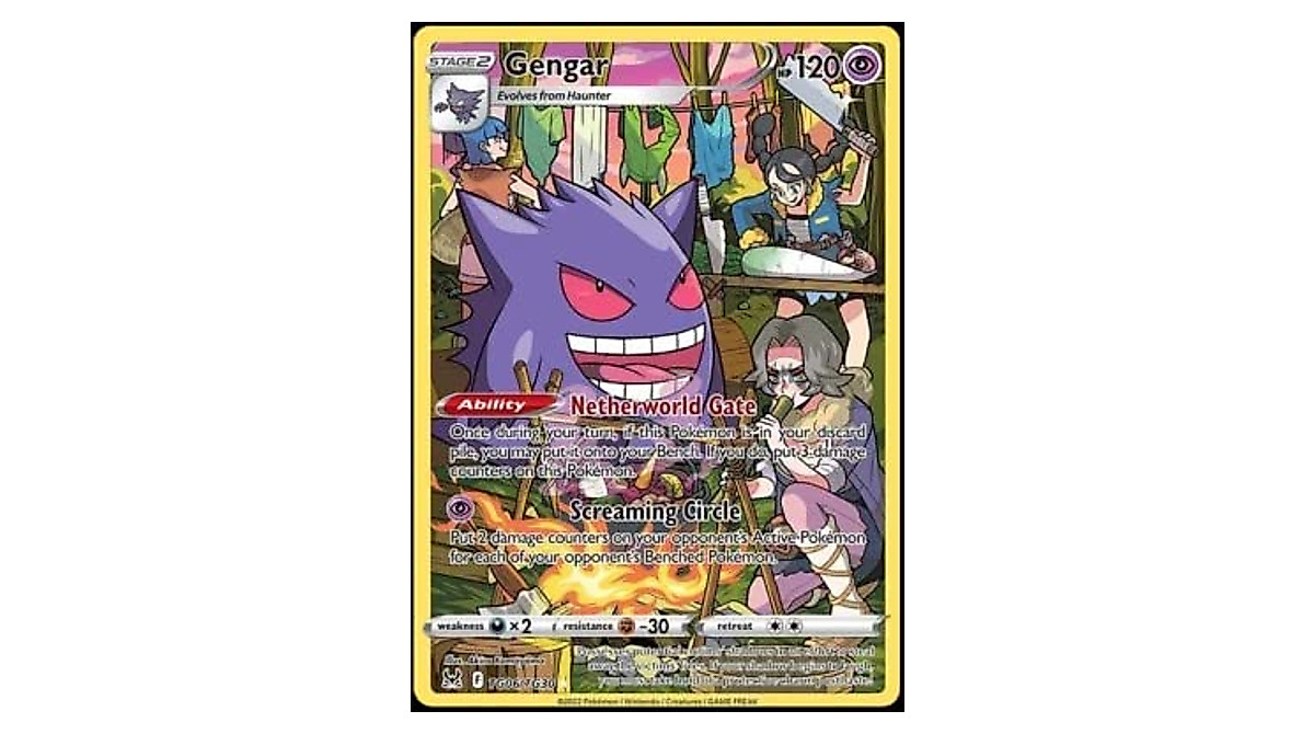 Pokemon Gengar TG06 Lost Origin Full Art Holo Card