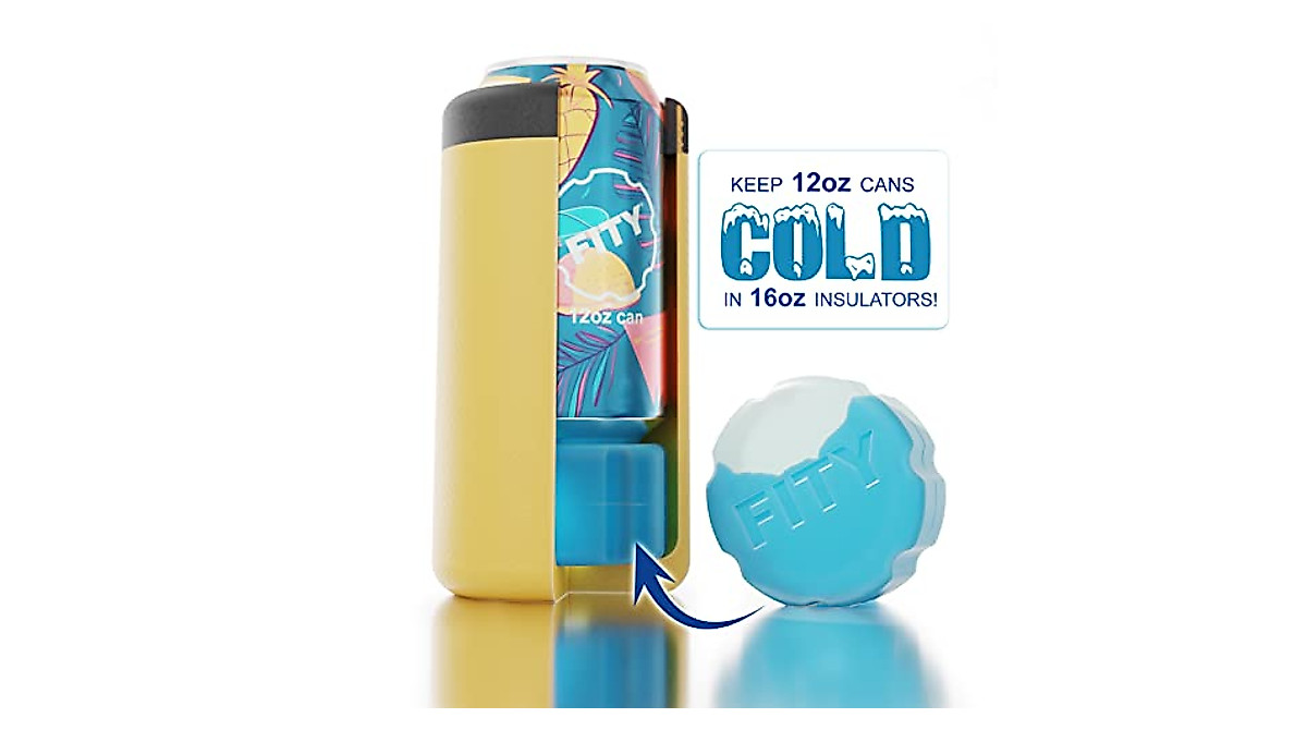 FITY FREEZE 2 Pack: Keep 12oz Cans Cold in 16oz Coolers