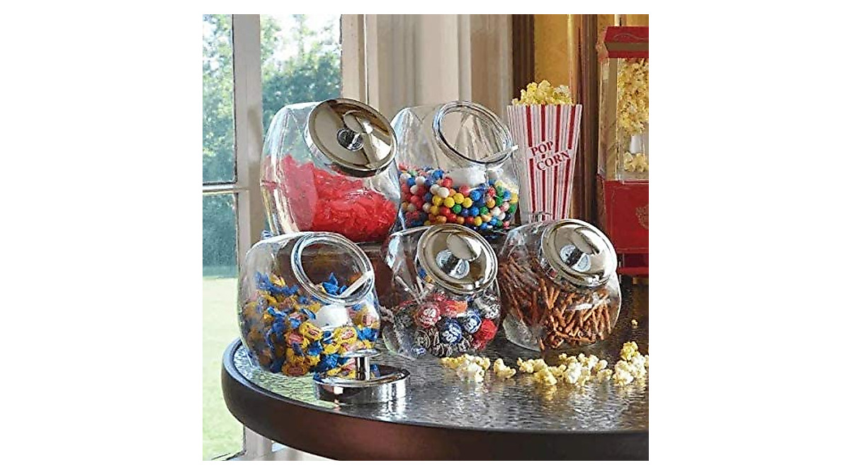 Anchor Hocking Glass Penny Candy Jar - 1/2 Gallon with Chrome Cover