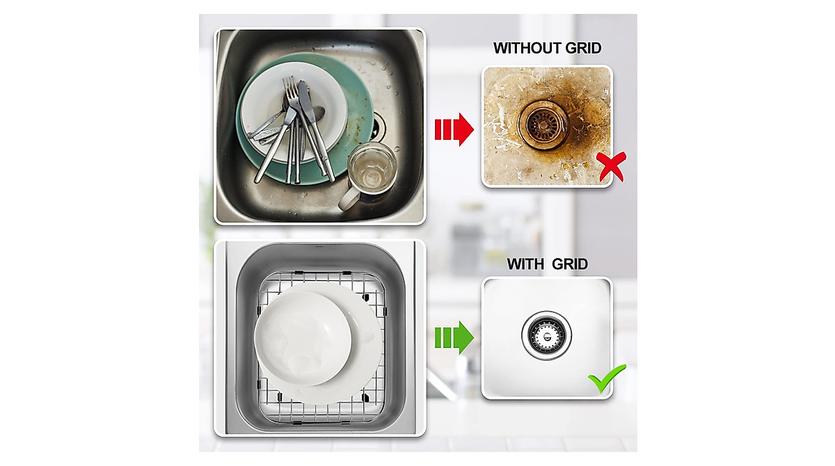 ARLBA 2 Pack 304 Stainless Steel Sink Protectors for Kitchen Sink W ...