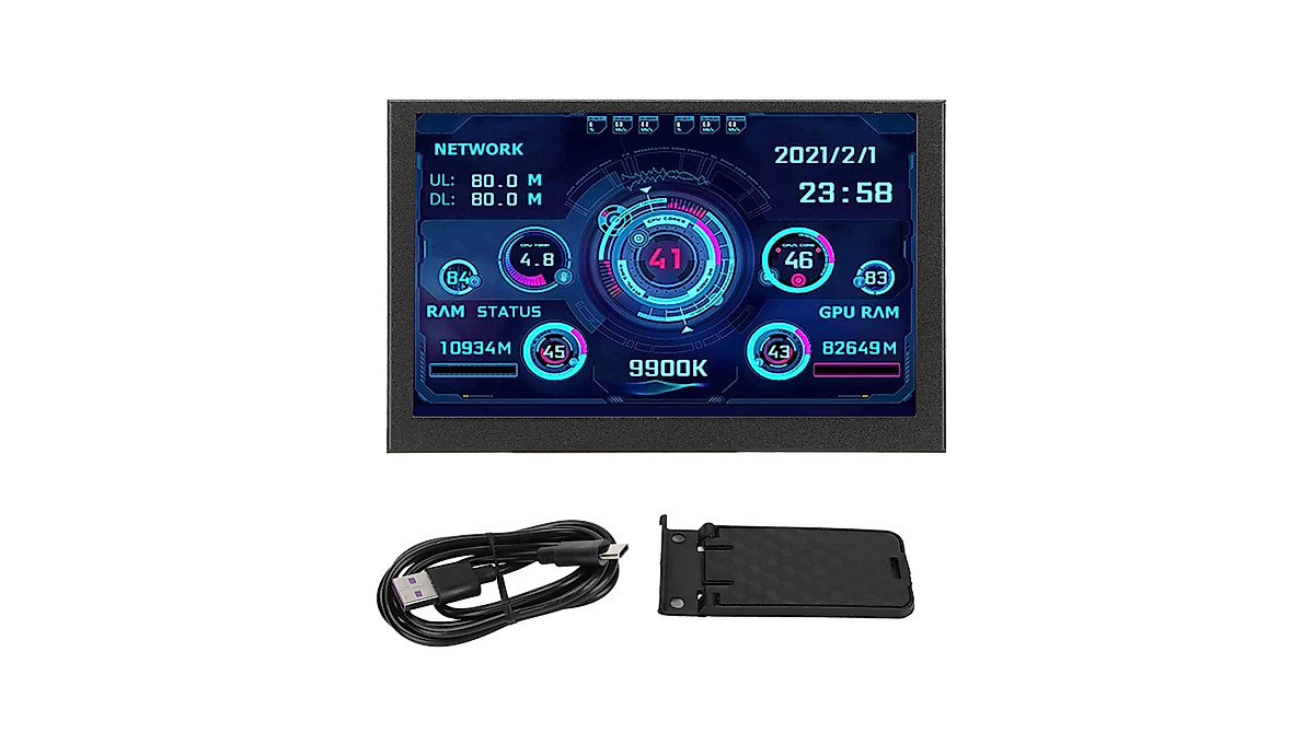 Mini PC CPU Data Monitor with 5-Inch IPS Screen - USB Connectivity