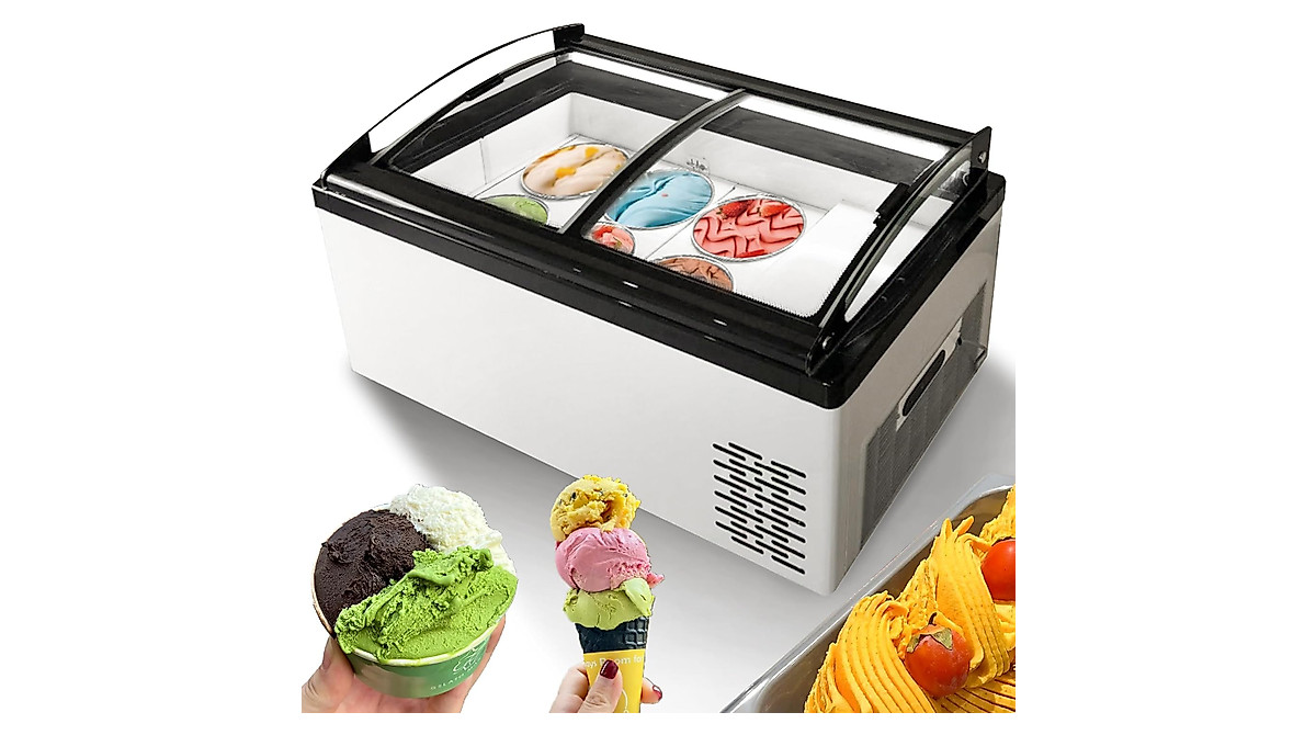 Commercial Ice Cream Showcase Freezer - Fast Cooling Display