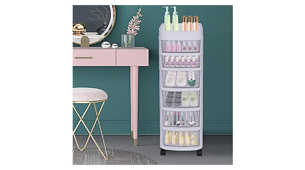 Kaibrite 6-Drawer Storage Cart for Makeup & Crafts
