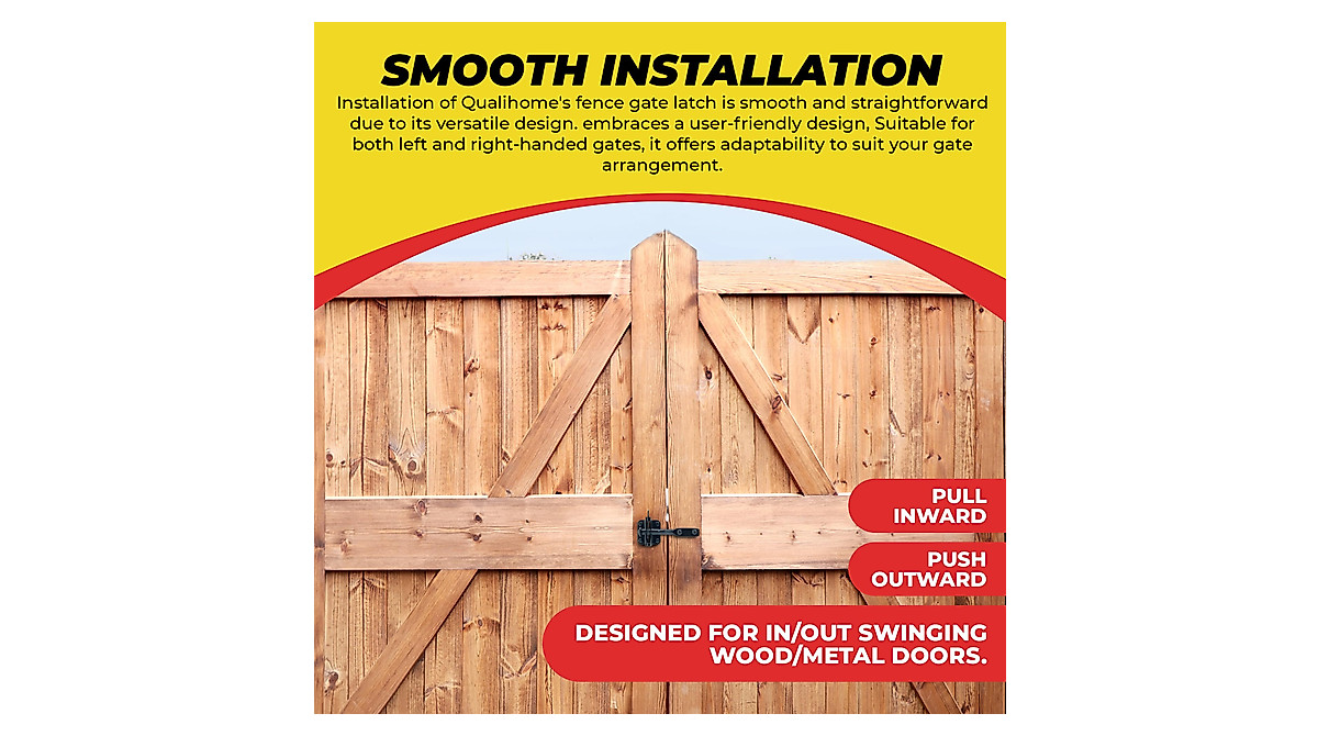 Self Locking Gravity Fence Gate Latch - Secure & Durable