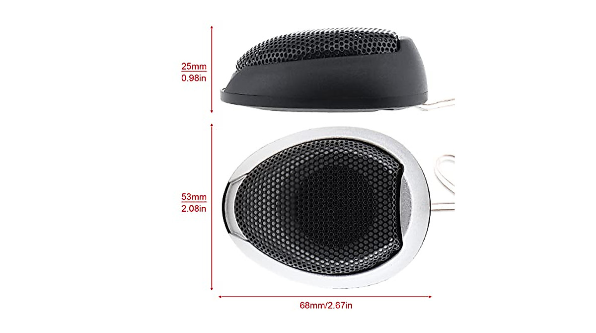 2-Pack Mini Dome Tweeter Speakers – Metal Housing – Car Stereo Modification