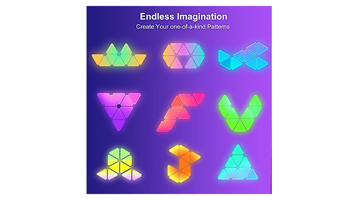 Triangle LED Light Panels for Ultimate Gaming Setup