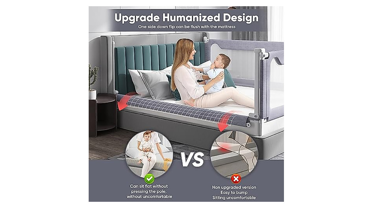 Fylirow Toddler Bed Rails for Safety | Easy Install