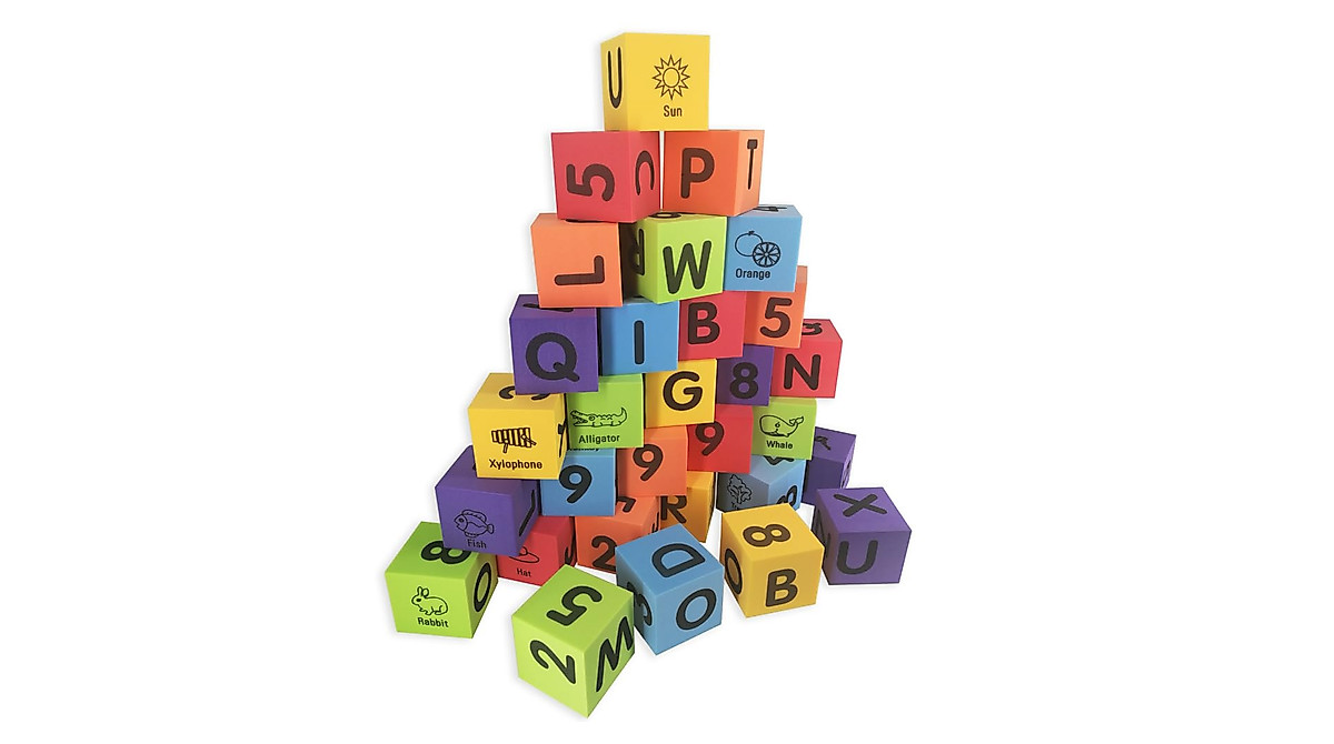 MOBU Foam Building Blocks for Toddlers - 30 Pieces